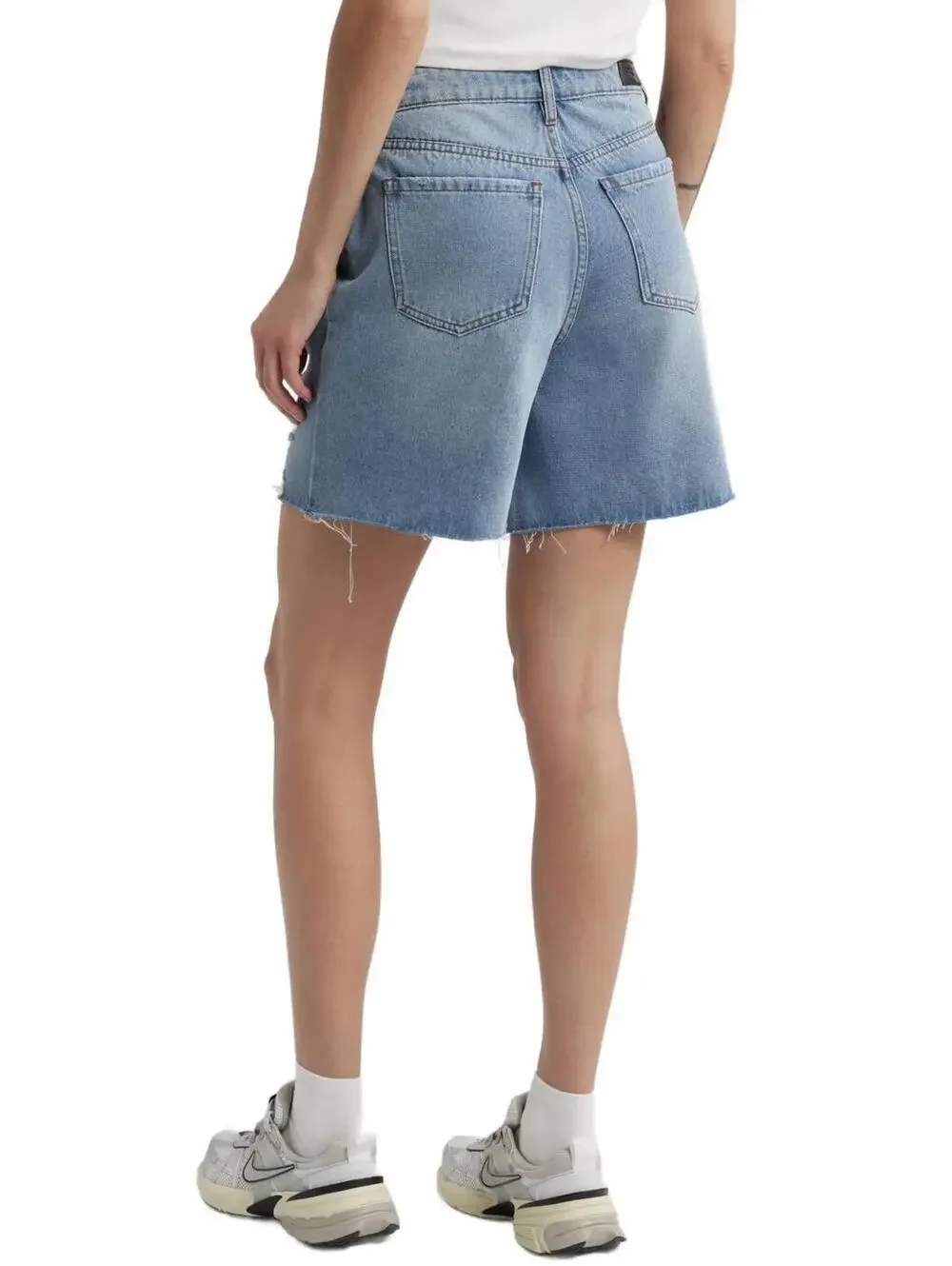 PTCL Neve Ripped High Waist Long Baggy Denim Shorts NWT Size 26